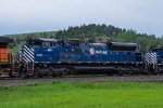 MRL 4401 trails on a Westbound Ballast Train 